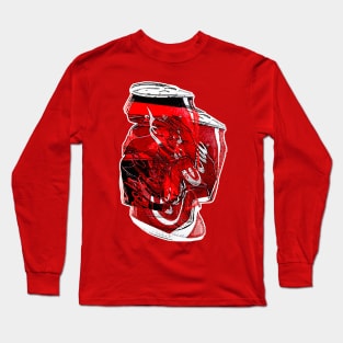 Glitch Aesthetic Crushed Cola #2 Can Design Long Sleeve T-Shirt